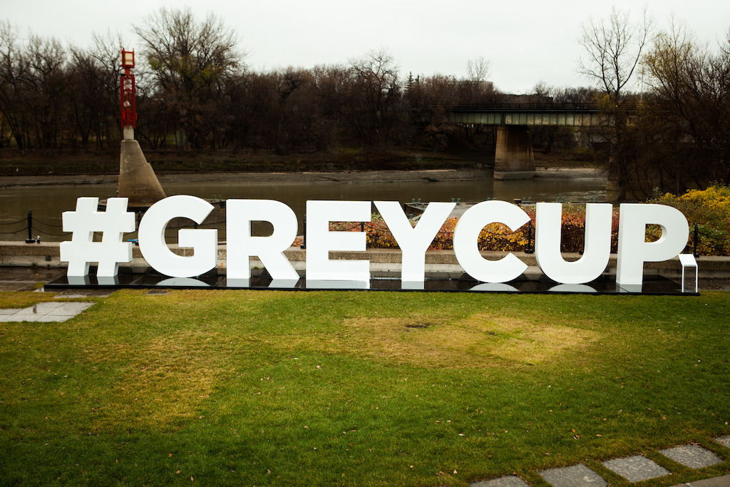 #GreyCup sign in Winnipeg