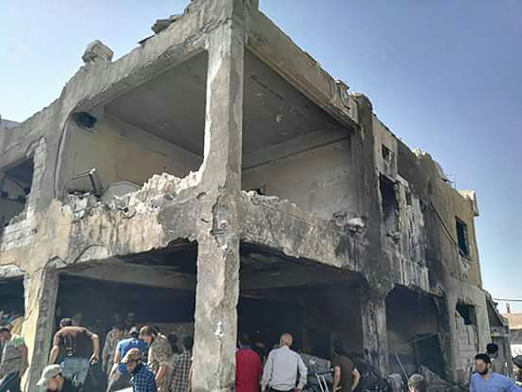 Le 6 août un hôpital soutenu par MSF à Millis, Idlib en Syrie a été bombardé. Quatre personnels médicaux et 9 patients sont décédés, parmi lesquels des enfants. © MSF