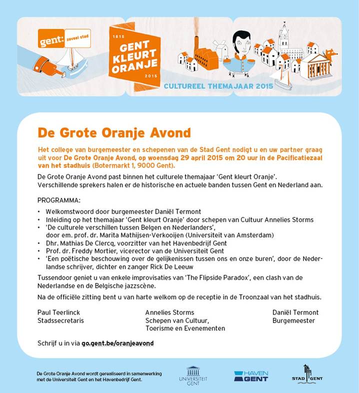 programma De Grote Oranje Avond