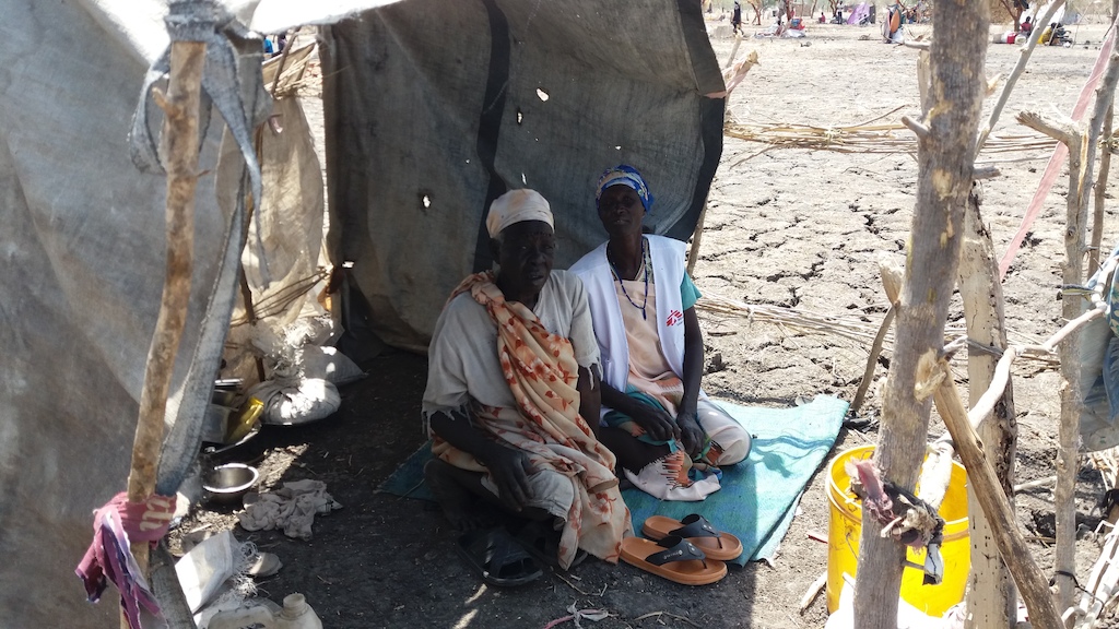 Mary Mayik Lual is a 32-year old, single mother of five who is originally from Malakal and who works as a cleaner for MSF. In 2014 she was forced to leave her original home for Wau Shilluk after Malakal was attacked. This February, fighting again forced her to flee, this time for Aburoch where MSF is running emergency operations. She walked all the way from Wau Shilluk to Aburoch and on 3rd of February during her escape from Wau Shilluk, she had to leave her mother behind who couldn´t walk. The next day, she decided to go back to the road and find her mother. Photographer: Elena Grandio