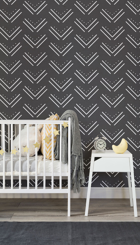 Black and White Arrow Tribal Wall Mural