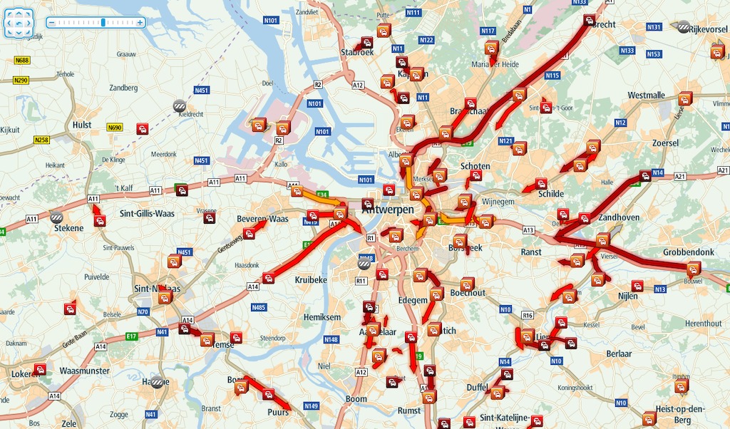 Antwerpen op 20/10 rond 9u