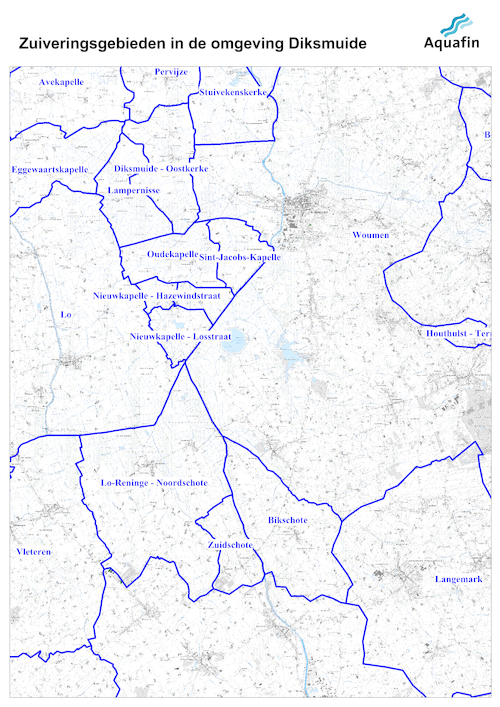Waar wordt mijn afvalwater gezuiverd: zuiveringsgebieden in de omgeving van Diksmuide