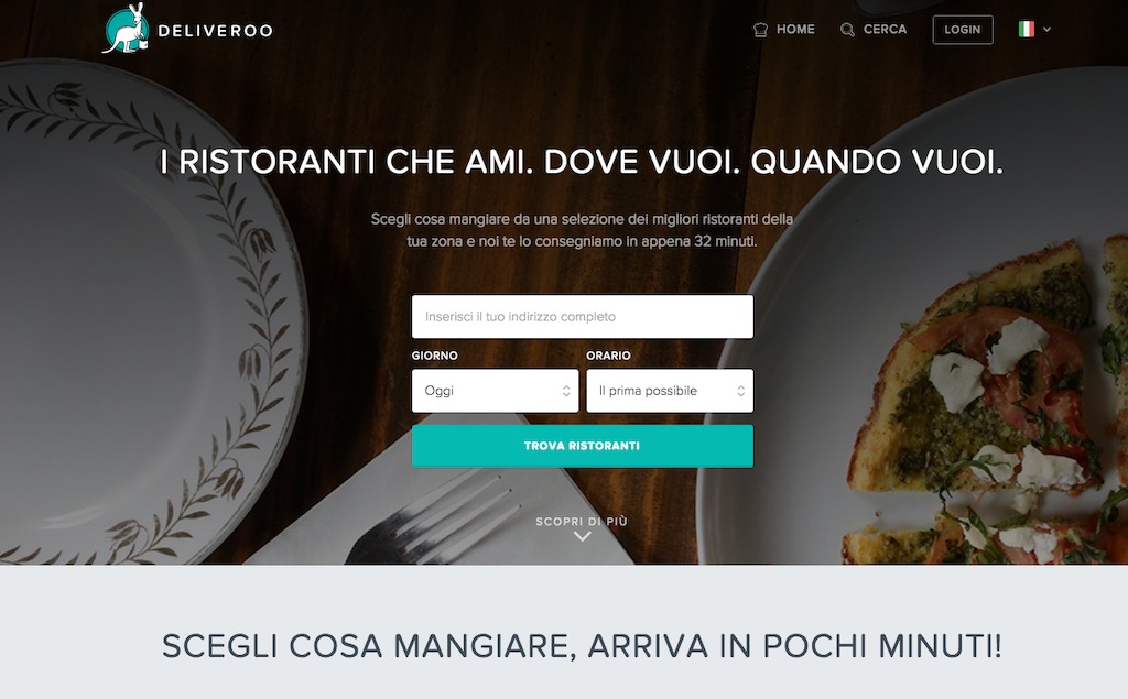 Home Page Deliveroo