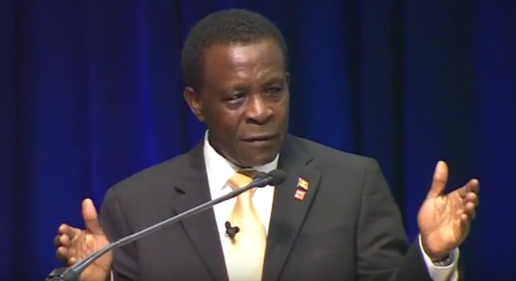 Prime Minister of Grenada, Dr. the Right Honourable Keith Mitchell, delivering Keynote Address.