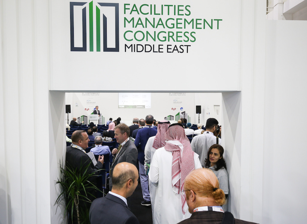 A crowded session at the Facilities Management Congress Middle East (FM EXPO)