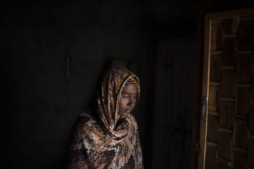Credit Colin Delfosse. Jamila, widow from Bria. “My husband was killed at home on the 21 November 2016 when the neighbourhood was attacked. I stay here with my six children, with no help whatsoever. Without my husband, I don’t know how to feed my family. We’re afraid to leave the neighbourhood, we don’t have freedom anymore. We have suffered a lot in the past four months. At night we don’t sleep, we fear renewed attacks.”