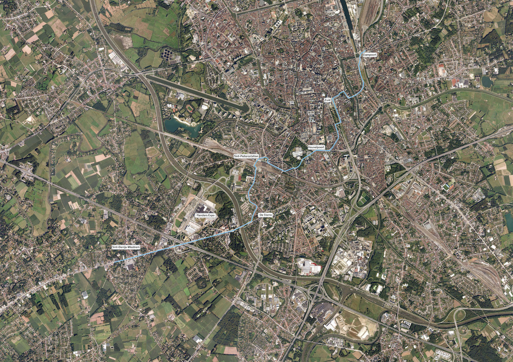 Traject tramlijn 7