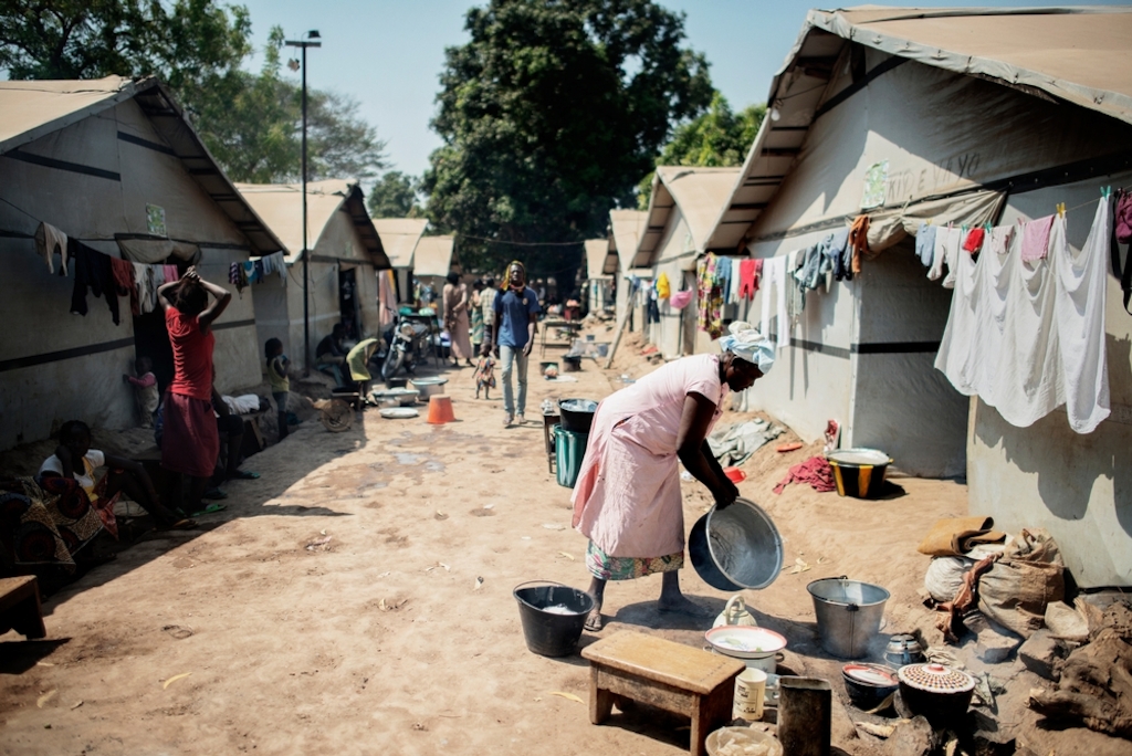 MSF159634<br/>General view of a displaced persons camp in Benzvi, Bangui.