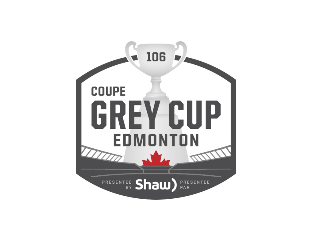 106th Grey Cup presented by Shaw logo.