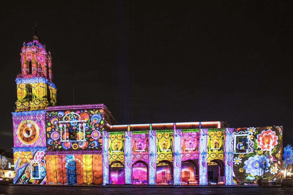 Mapping sobre Templo y Ex-Convento Franciscano de San Buenaventura en Morelia