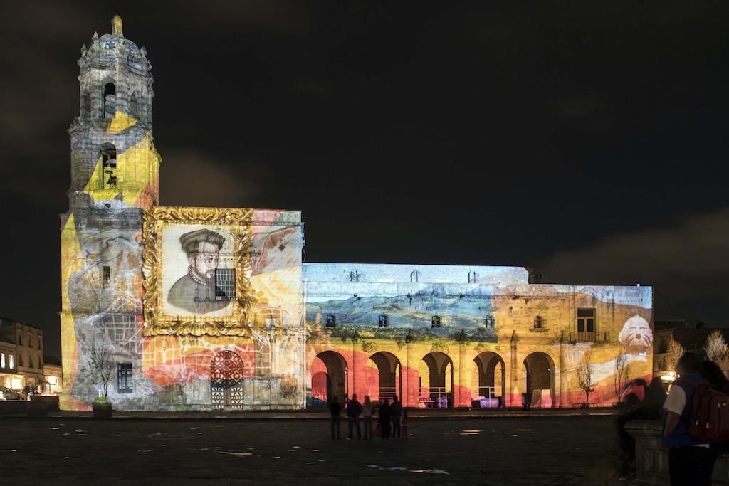 Mapping sobre Templo y Ex-Convento Franciscano de San Buenaventura en Morelia