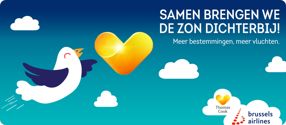 Partnership van Neckermann / Thomas Cook en Brussels Airlines geeft Belgische vakantiegangers vanaf 28 oktober meer keuze, flexibiliteit en zekerheid.