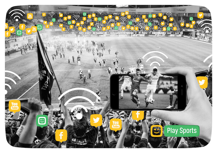 Telenet laat bomvolle Ghelamco Arena feilloos historische achtste finale liken en delen.