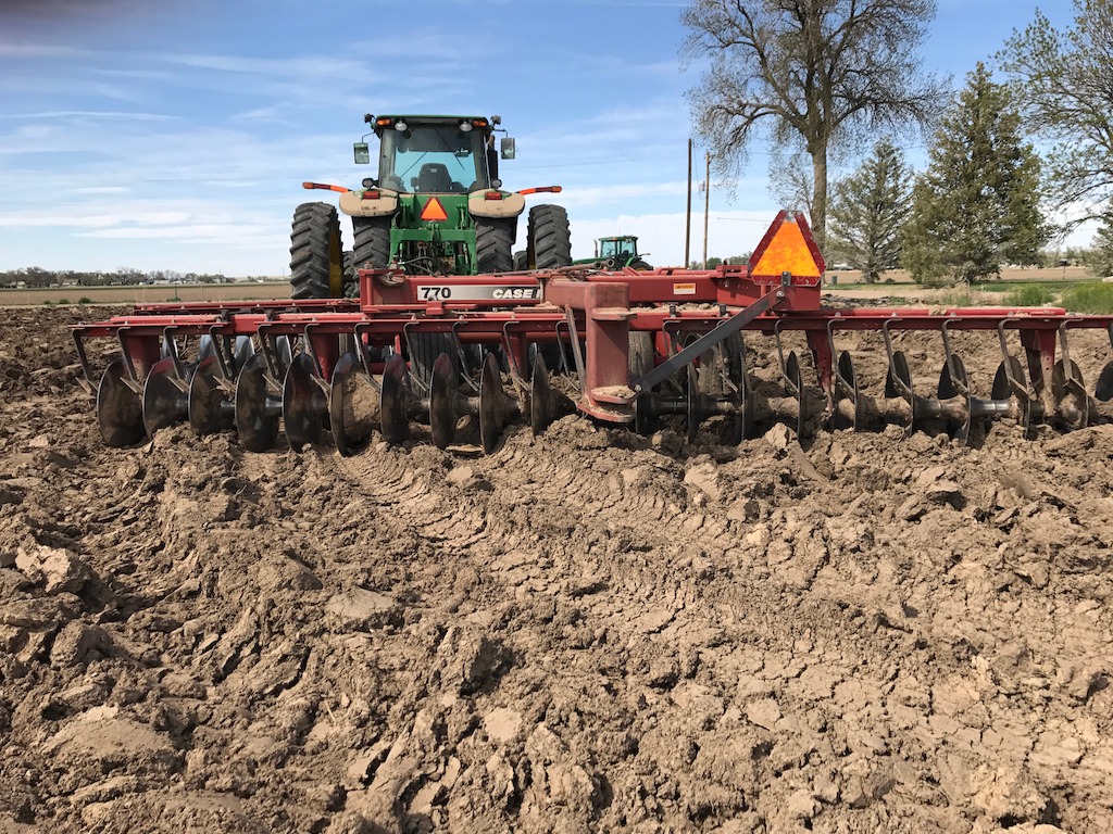Tractor with disc tiller