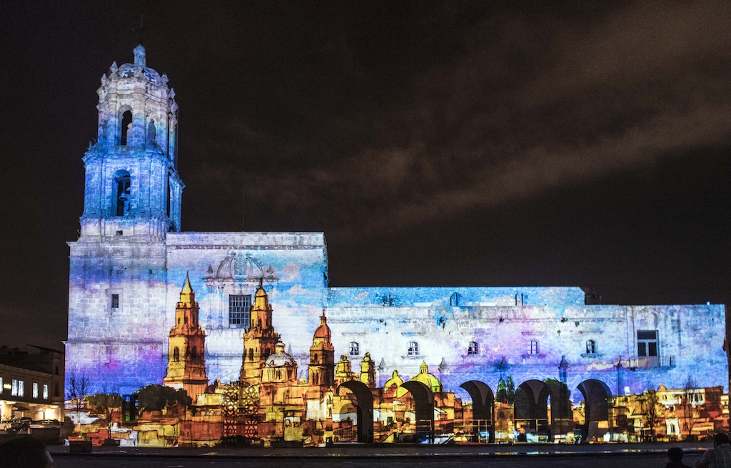 Mapping sobre Templo y Ex-Convento Franciscano de San Buenaventura en Morelia
