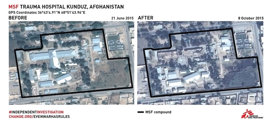 HERINNERING: Publieke herdenking aanval AZG ziekenhuis Kunduz MET BEELDMATERIAAL