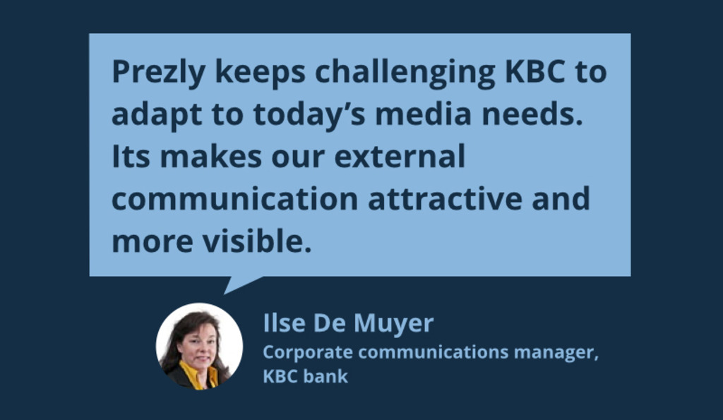 Quote by the corporate communication manager of KBC