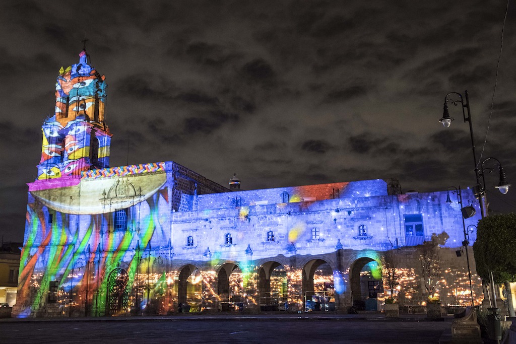 Mapping sobre Templo y Ex-Convento Franciscano de San Buenaventura en Morelia