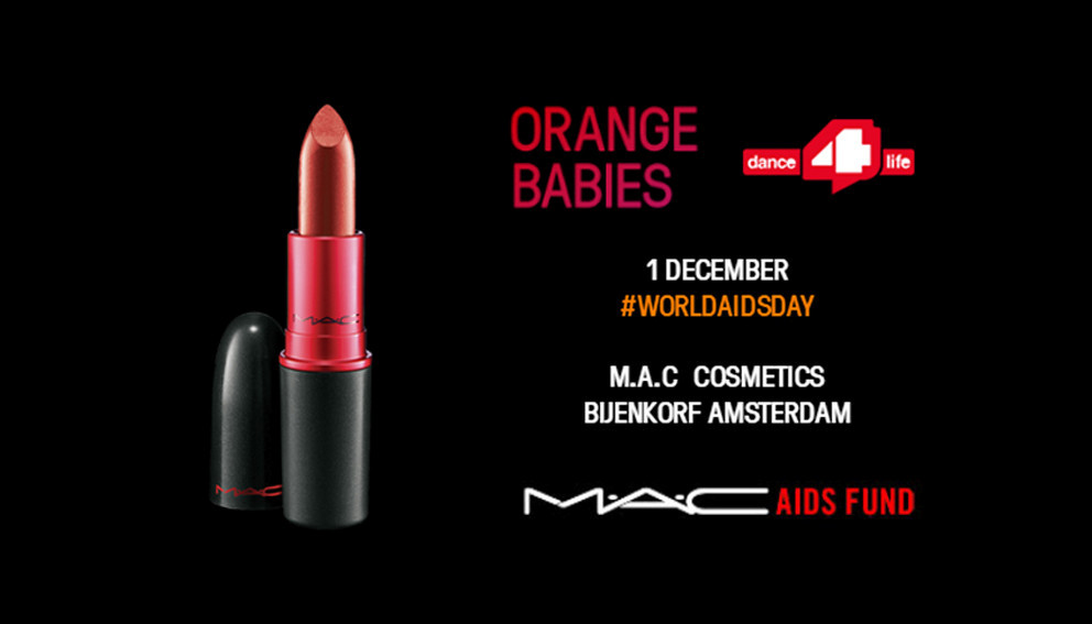 M.A.C Cosmetics, Orange Babies en dance 4 life bundelen krachten tegen strijd HIV & Aids