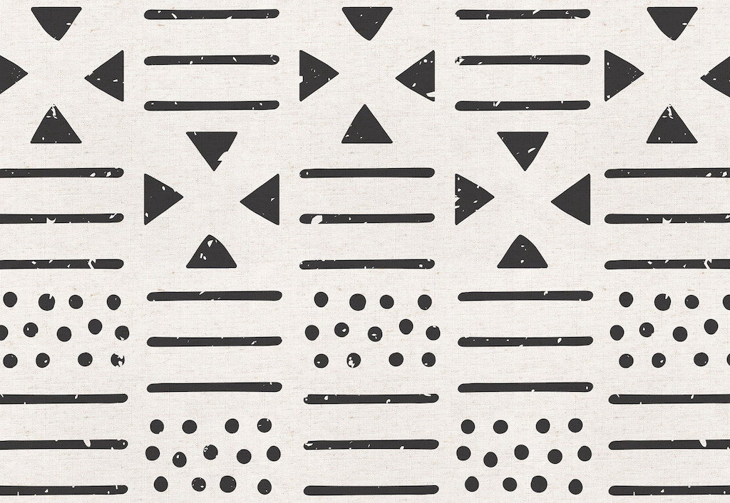 Large Tribal Canvas Pattern Wall Mural