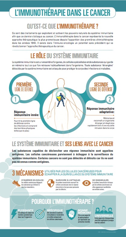 Infographie Immunothérapie et Cancer