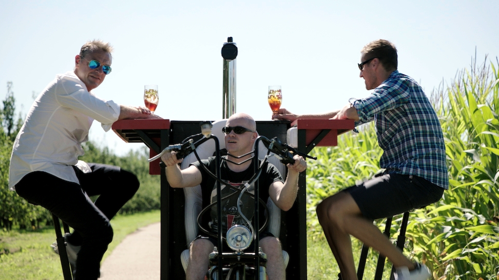Tom Waes, Philippe Geubels en Hans Van Alphen in de mannenspecial van Weg zijn wij (c) VRT