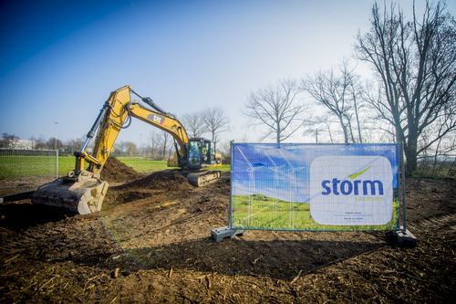 Eerste spadesteek Storm-windpark Geel