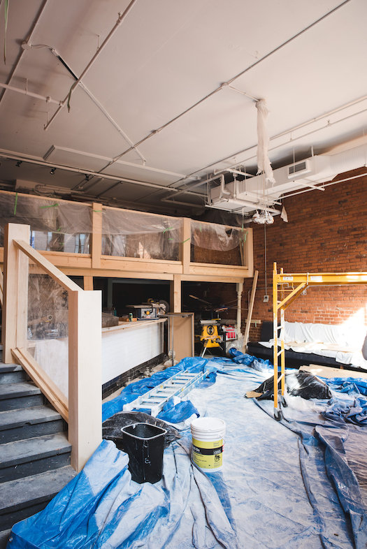 'ONO Raw Bar under construction<br/>Kalu Interiors<br/>Julie Row Photography