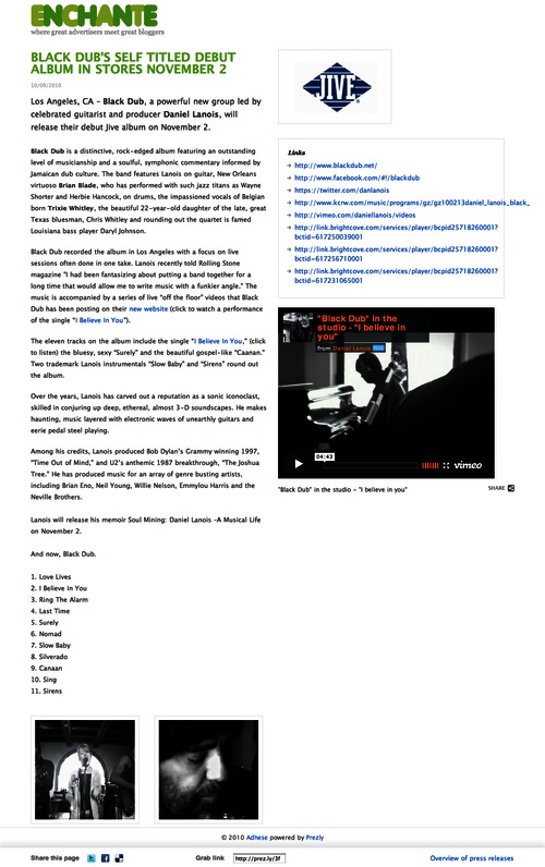 Branded press release from Adhese