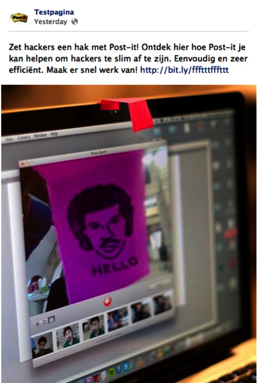 Facebook-pagina