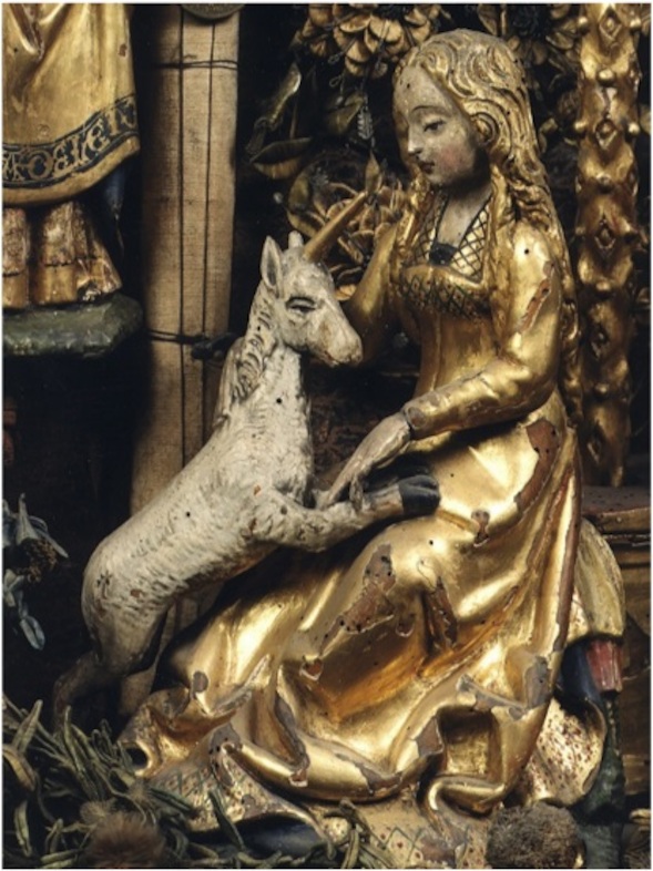 In Search of Utopia © Detail Enclosed Garden with Calvary and Hunt for the Unicorn, Mechelen, c. 1500–1530. Mechelen, Musea en Erfgoed Mechelen – Collection Gasthuiszusters.