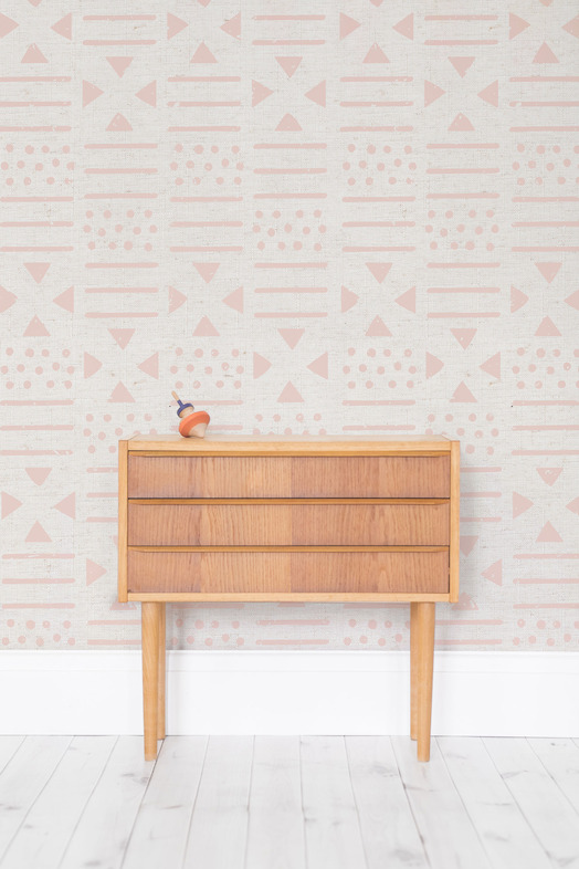 Pink Pattern Tribal Canvas Wallpaper