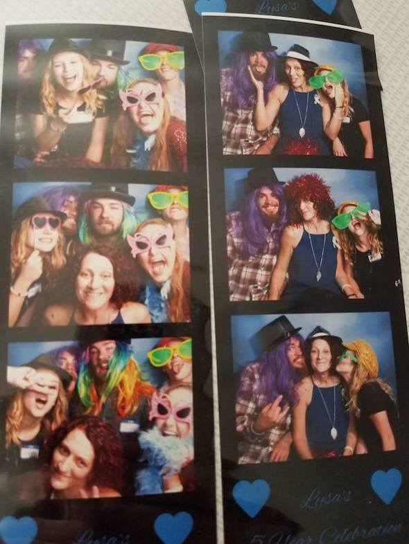 Images from the photobooth at Lysa's 5-year-anniversay party.