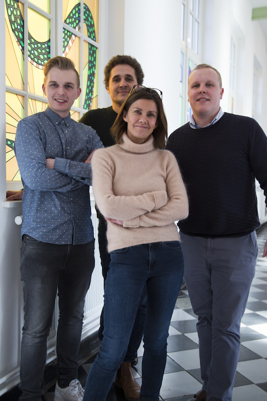vlnr: Sven Houben, Michael Gannouni, Ann Peetermans, Bram De Laere
