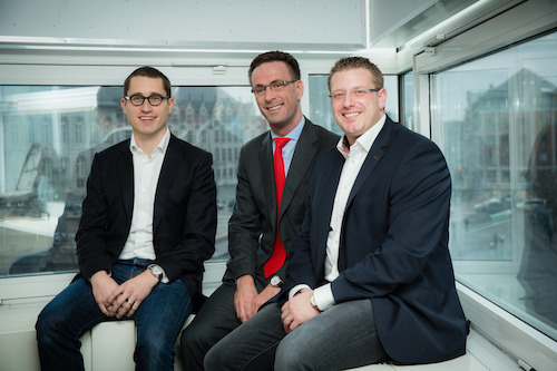 De gauche à droite: Yves Warnant - Dauvister, Grégoire Dallemagne - CEO EDF Luminus et Stéphane Dauvister - Dauvister.