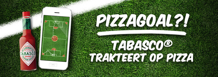 Tabasco® geeft gratis pizza’s weg bij Pizzagoals