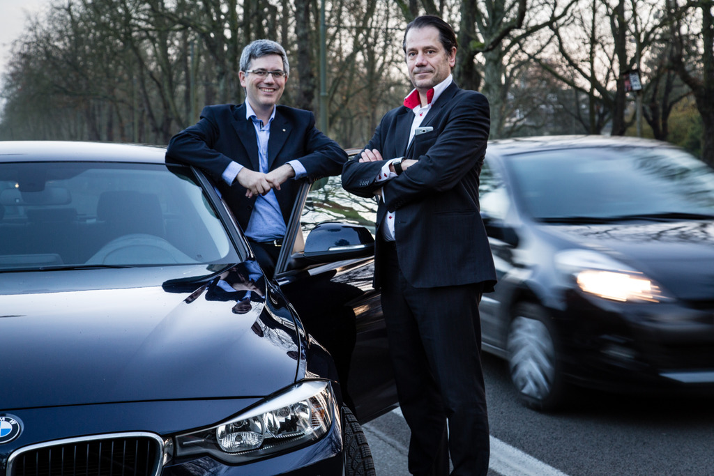 Alex Gaschard & Laurent Baeke, fondateurs de CarAmigo. <br/>Copyright Kristof Vadino