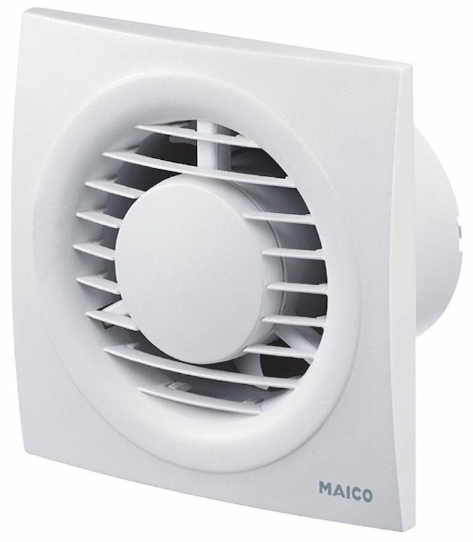 Example of a bathroom fan. (Illustration source: Maico)