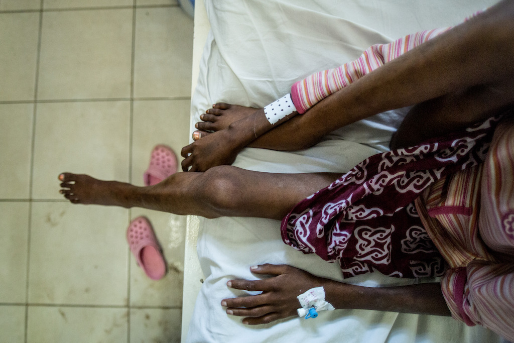 Elise, 12, was infected by the HIV virus during her mother's pregnancy. She has been taking antiretroviral treatment (ARVs) for six years. <br/><br/>Elise received her treatment erratically in the early years because of her mother's lack of knowledge on how best to care for an HIV positive child. As a result Elises developed a resistance to the first set of antiretroviral drugs. She had to switch to an alternative set of ARV drugs which have had stronger side effects and are much more difficult to digest, making it an even bigger challenge for her to fully benefit from the life-saving medication.<br/><br/>Elise's fight against HIV became more difficult and painful each day and she lost the battle and died a few days after these pictures were taken. She passed away in the loving care of her mother and MSF's medical team. Her mother Agathe wanted MSF to publish these pictures. « It cannot help Elise, but it may help others in the country », she said. Photographer: Rosalie Colfs
