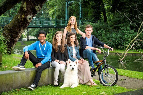 Vincent, Amber, Kyra, Leyla, Wout