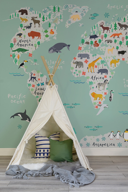 1. Safari Kids World Map