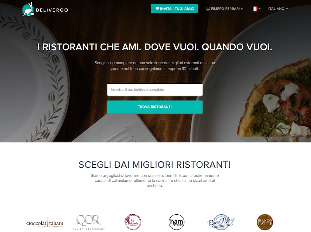 Deliveroo Website