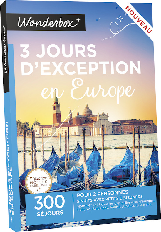 Wonderbox 3 jours d'exception en Europe - 299,90 €.