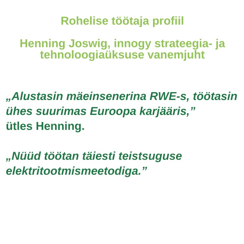 Rohelise töötaja profiil -<br/>Henning Joswig
