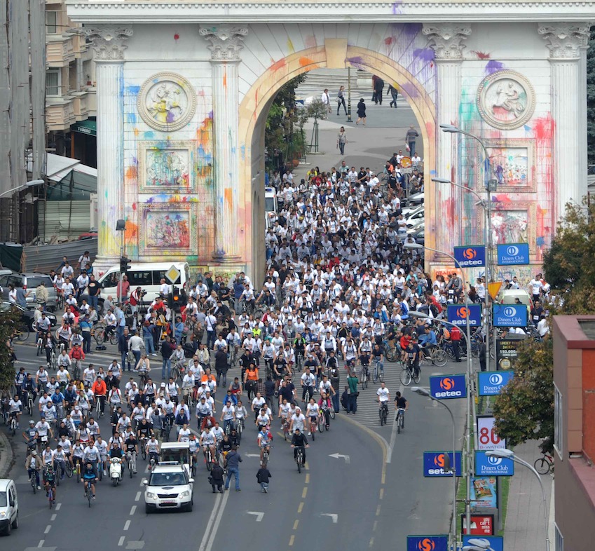 2016 EMW Example FYROM Car Free Day Skopje 1