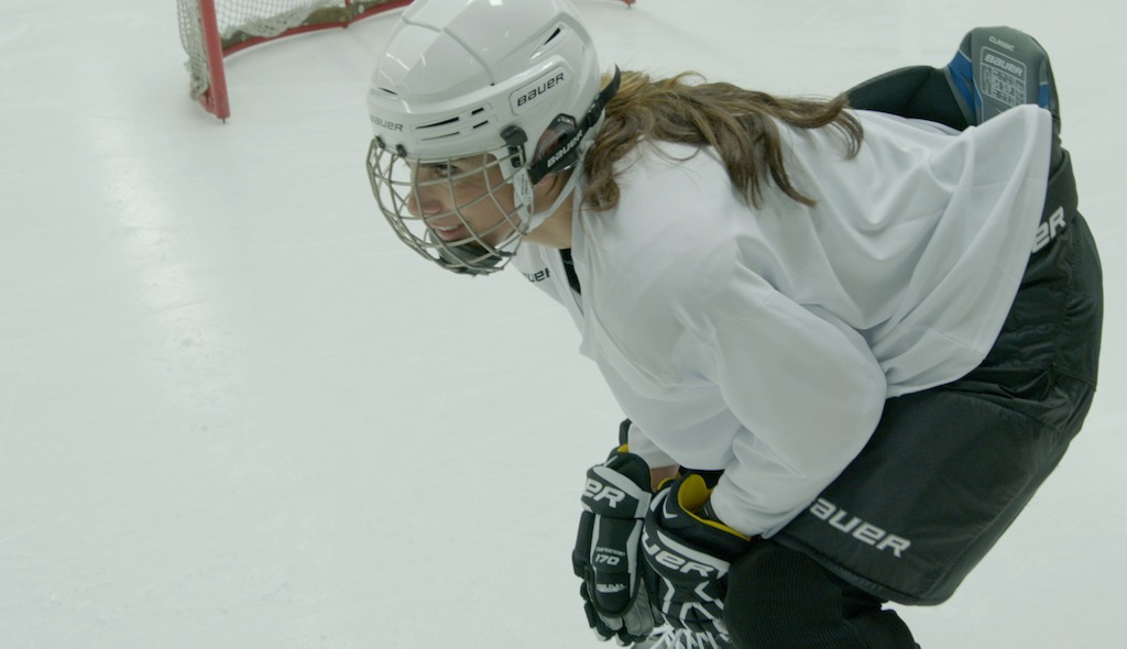 Saartje Vandendriessche oefent voor "Crashed ice"<br/>(c) VRT