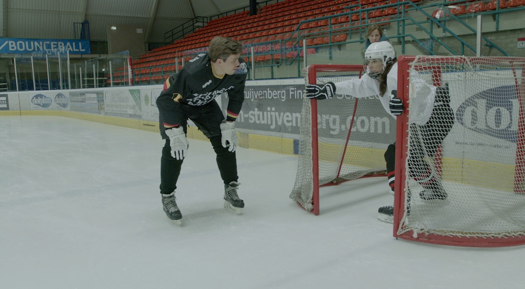 Saartje Vandendriessche oefent voor "Crashed ice"<br/>(c) VRT