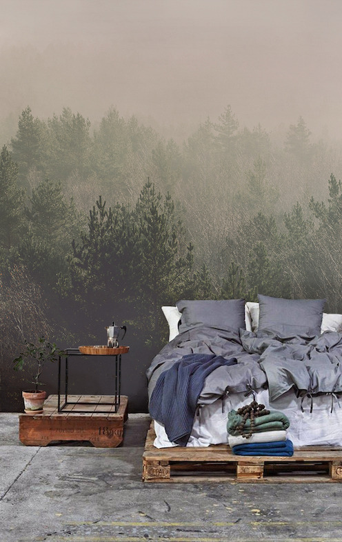 Misty Forest Wallpaper Mural