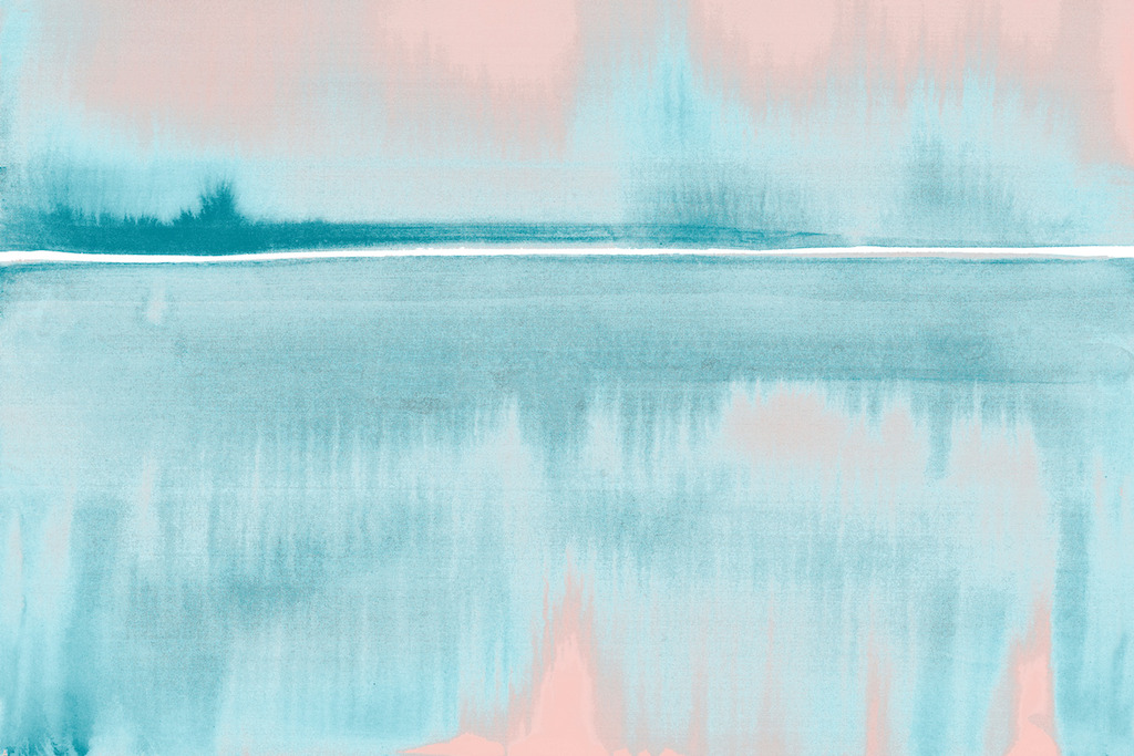 Still Lake Coral and Blue - Product Swatch